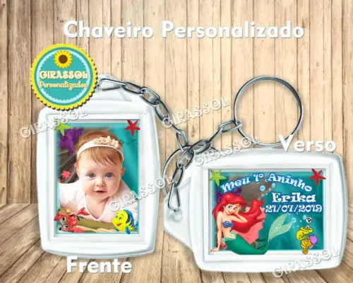 Chaveiro Acrílico Pequena Sereia