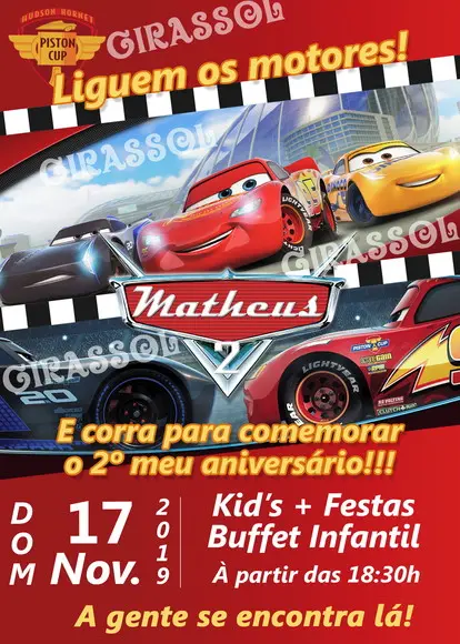 Convite Digital Carros