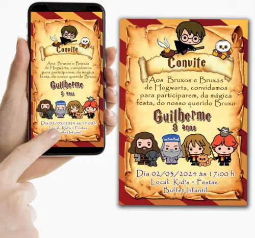 Convite Digital Harry Potter