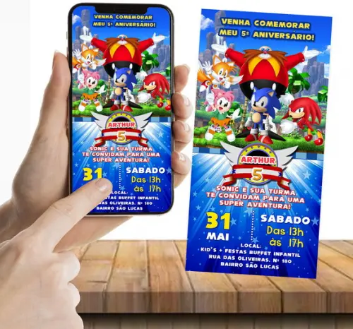 Convite Digital Sonic