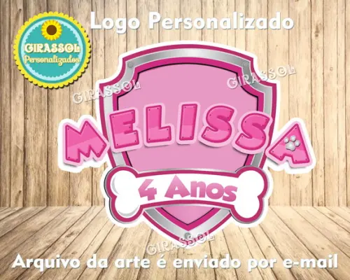 Escudo Patrulha Canina - Logo Personalizado