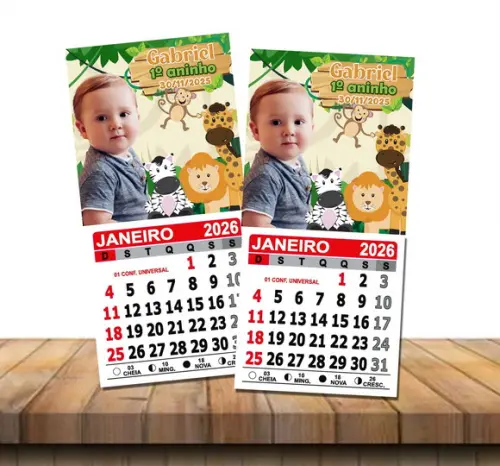 Foto Imã com Mini Calendário Safari