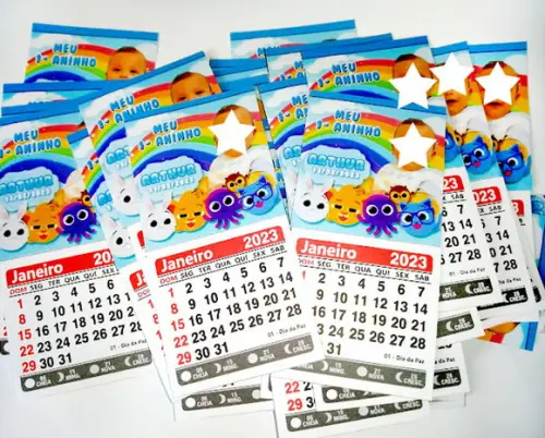 Foto Imã com Mini Calendário Bolofofos