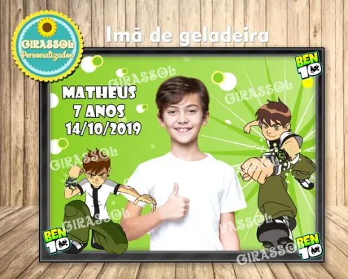 Imã de Geladeira Ben 10 - 9x6cm
