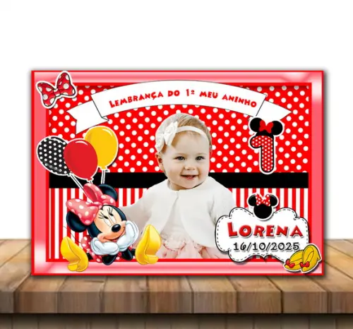 Imã de Geladeira Minnie Vermelha 10x7 cm