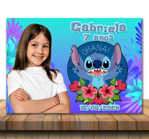 Lembrancinha Imã de Geladeira Personalizada Stitch 9x6 cm