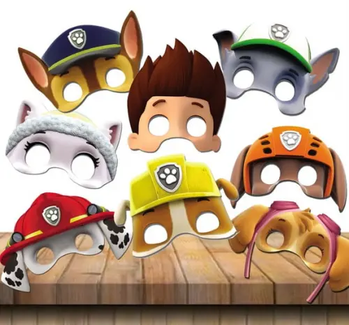 Máscaras da Patrulha Canina