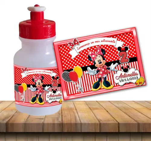 Squeeze Personalizada Minnie Vermelha