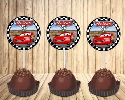 Topinho para doces Carros