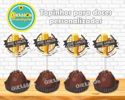 Tag, Topper, Topo para Doce