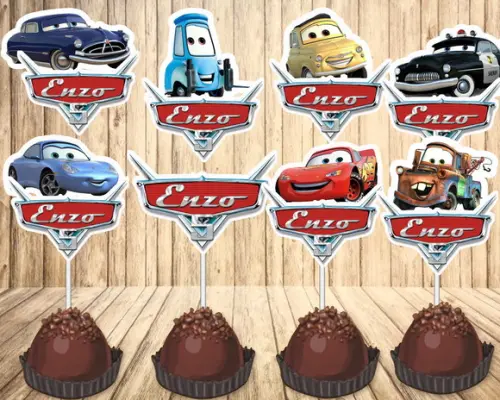 Topinho para doces Carros