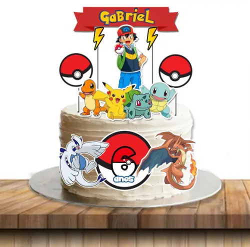 Topo de Bolo Pokémon