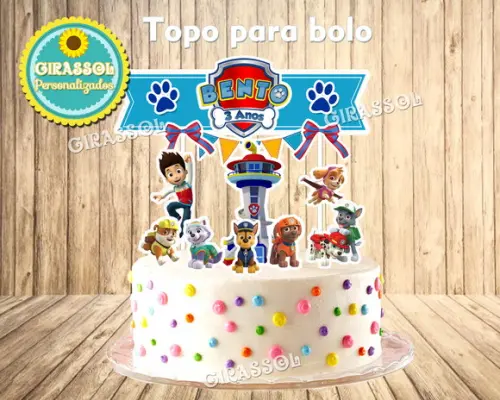 Topo de Bolo Patrulha Canina
