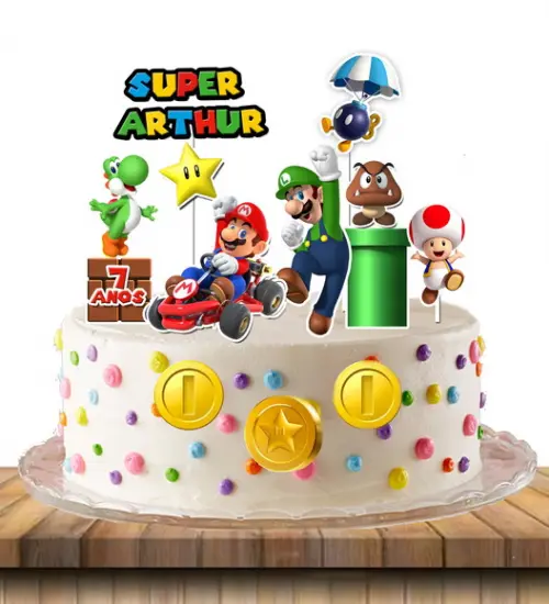 Topo de Bolo Super Mario