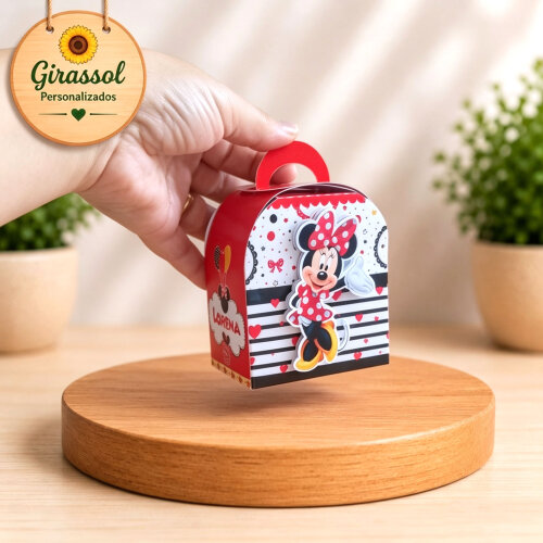 Kit de 20 Caixas Personalizadas Minnie Vermelha