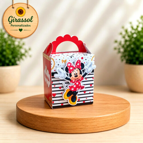 Kit de 20 Caixas Personalizadas Minnie Vermelha
