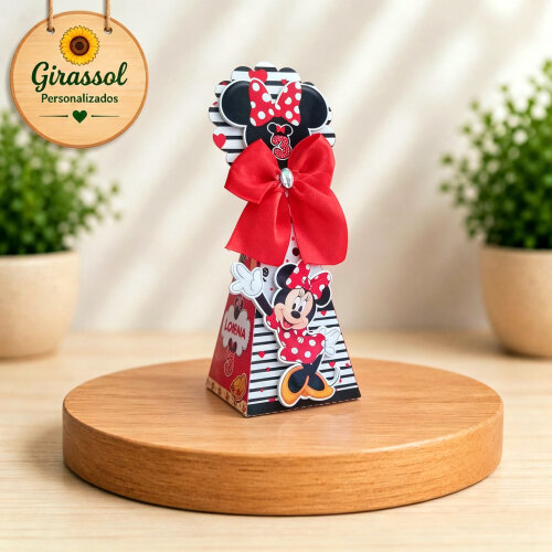 Kit de 20 Caixas Personalizadas Minnie Vermelha