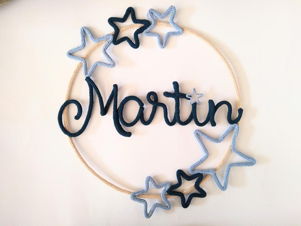 Guirlanda Porta Maternidade em Tricotin Estrelas