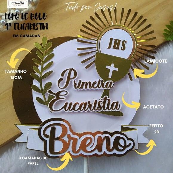 Topo de Bolo Primeira Comunhão Camadas