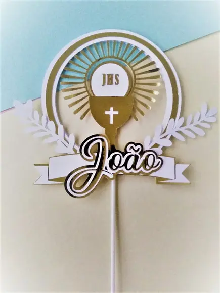 Topo de Bolo Primeira Eucaristia
