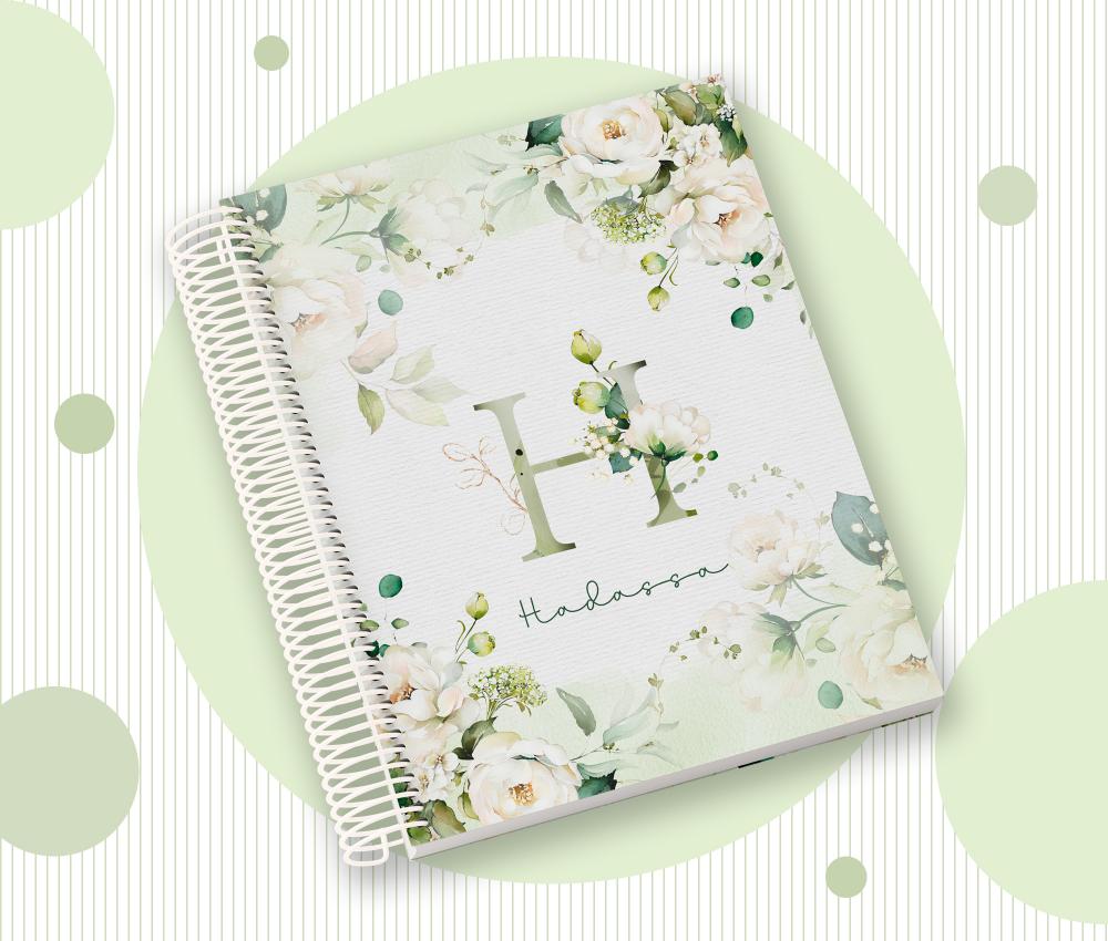 Caderno Personalizado com Inicial e Nome