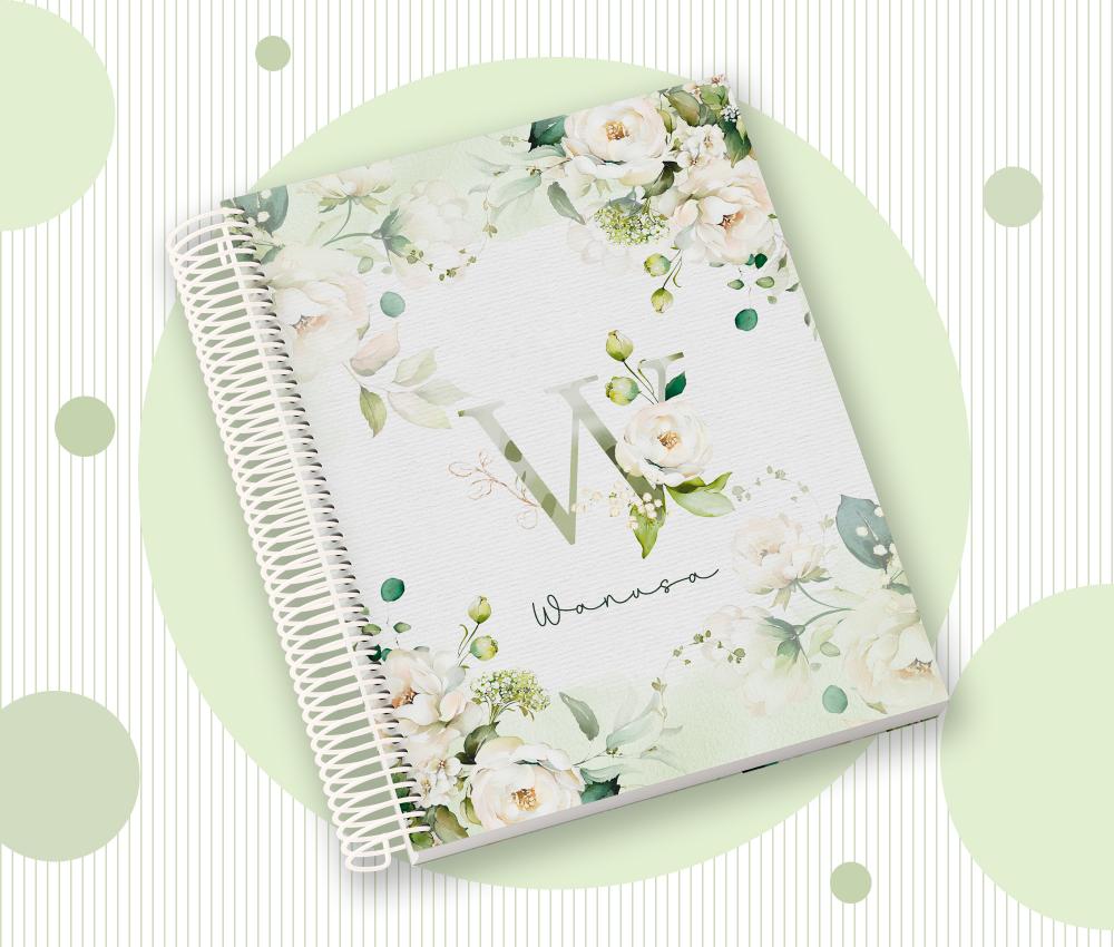 Caderno Personalizado com Inicial e Nome