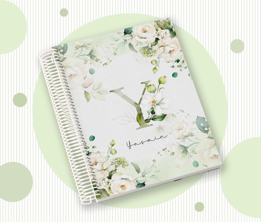 Caderno Personalizado com Inicial e Nome