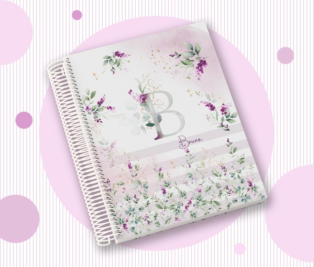 Caderno Personalizado com Inicial e Nome