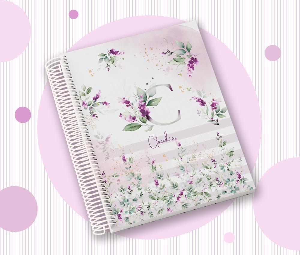Caderno Personalizado com Inicial e Nome