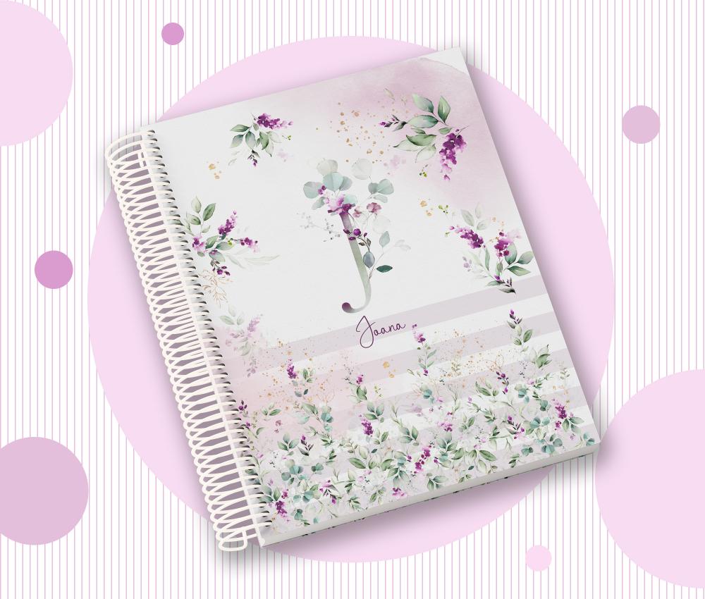 Caderno Personalizado com Inicial e Nome