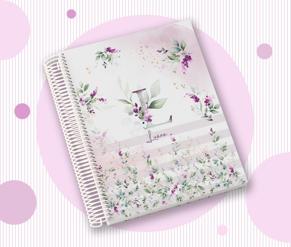 Caderno Personalizado com Inicial e Nome