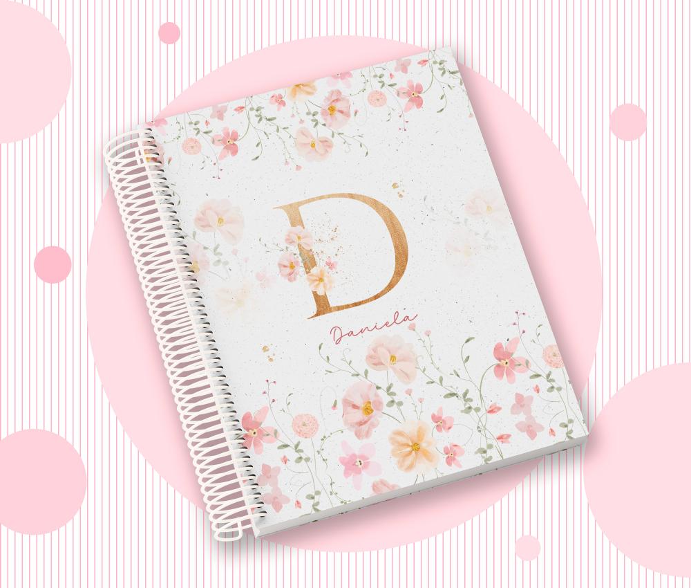Caderno Personalizado com Inicial e Nome