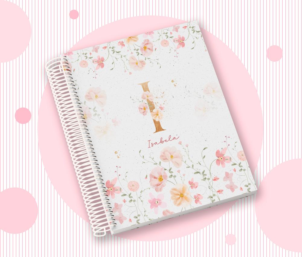 Caderno Personalizado com Inicial e Nome