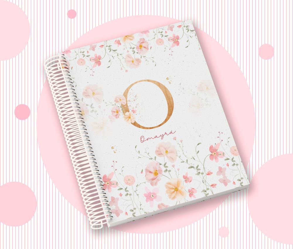 Caderno Personalizado com Inicial e Nome
