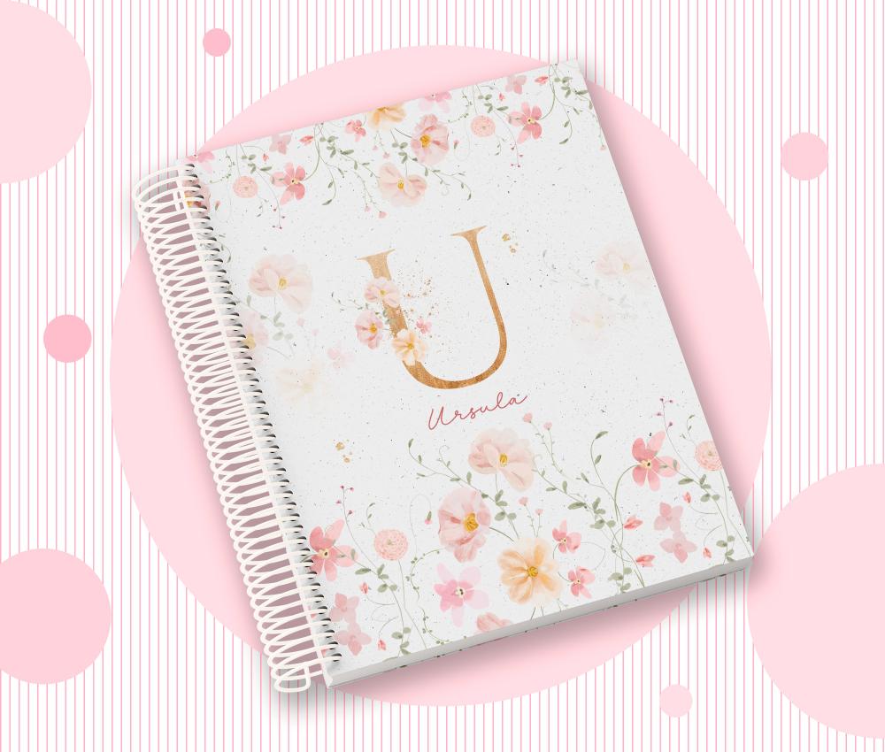 Caderno Personalizado com Inicial e Nome