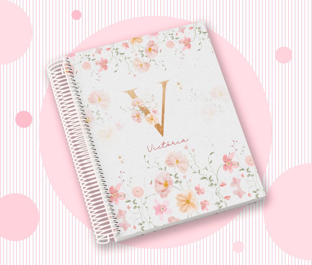 Caderno Personalizado com Inicial e Nome