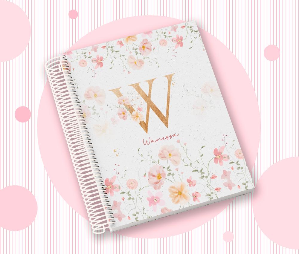Caderno Personalizado com Inicial e Nome