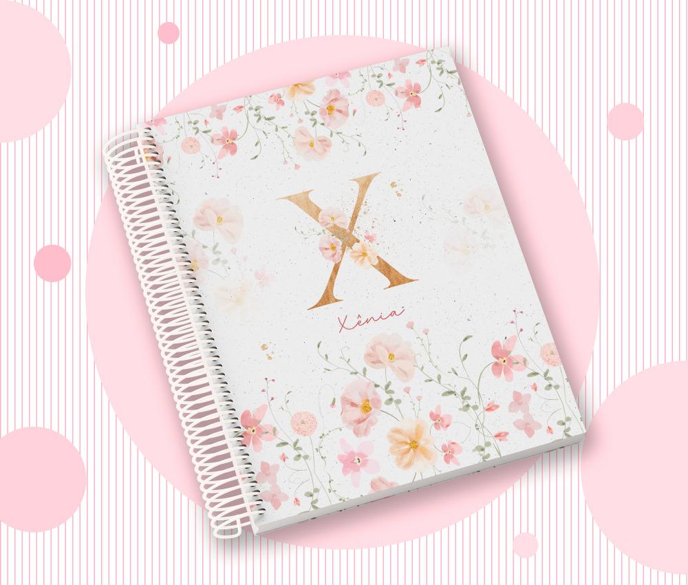 Caderno Personalizado com Inicial e Nome