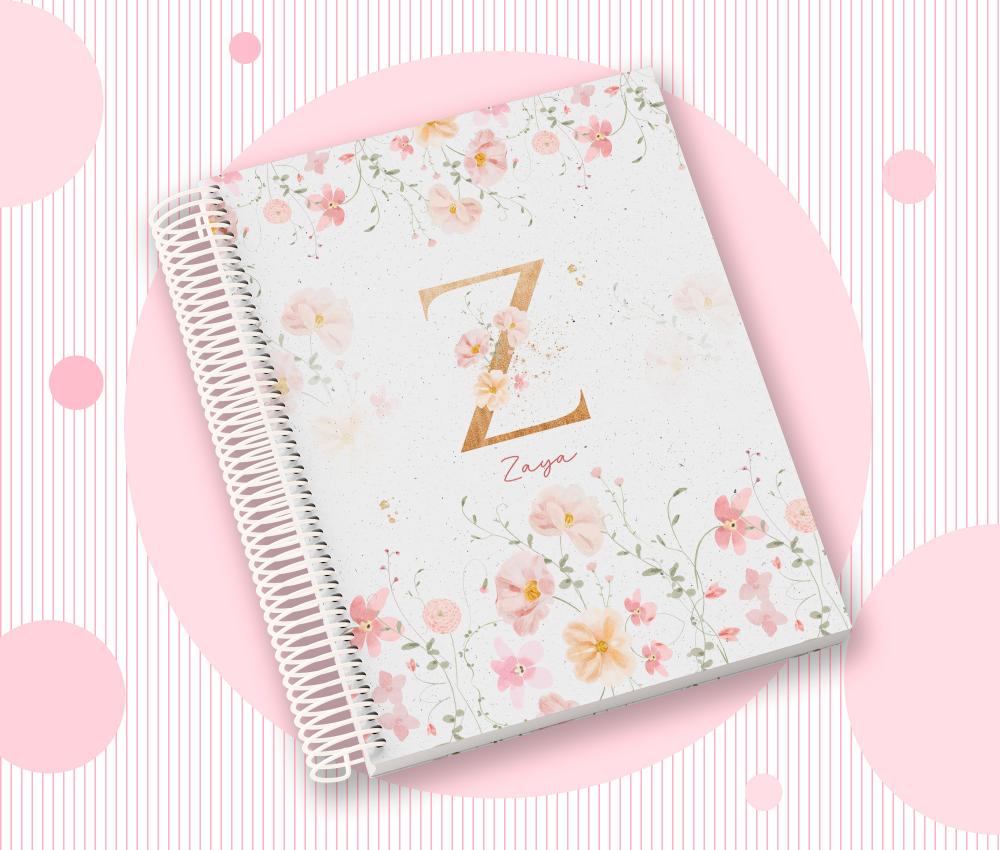 Caderno Personalizado com Inicial e Nome
