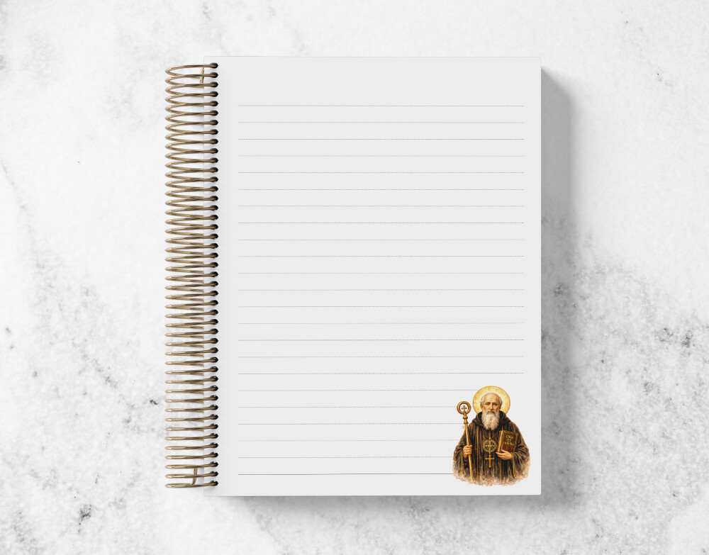 Caderno Católico São Bento Personalizado