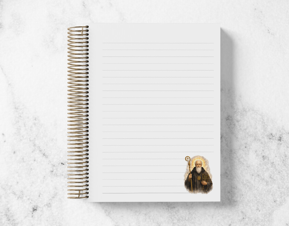 Caderno Católico São Bento Personalizado