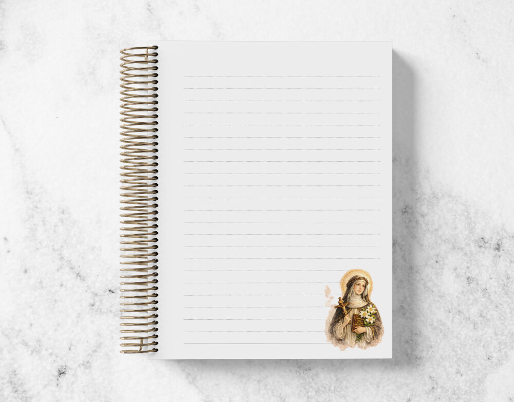 Caderno Católico Santa Catarina de Sena Personalizado