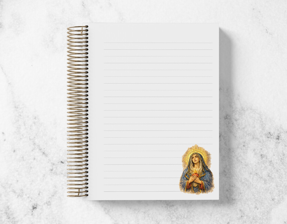 Caderno Católico Nossa Senhora das Dores Personalizado