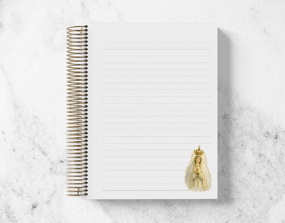 Caderno Católico Nossa Senhora de Fátima Personalizado