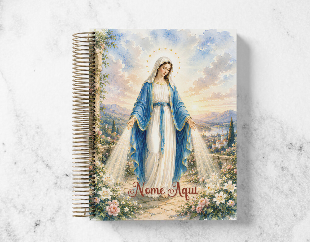 Caderno Católico Nossa Senhora das Graças Personalizado
