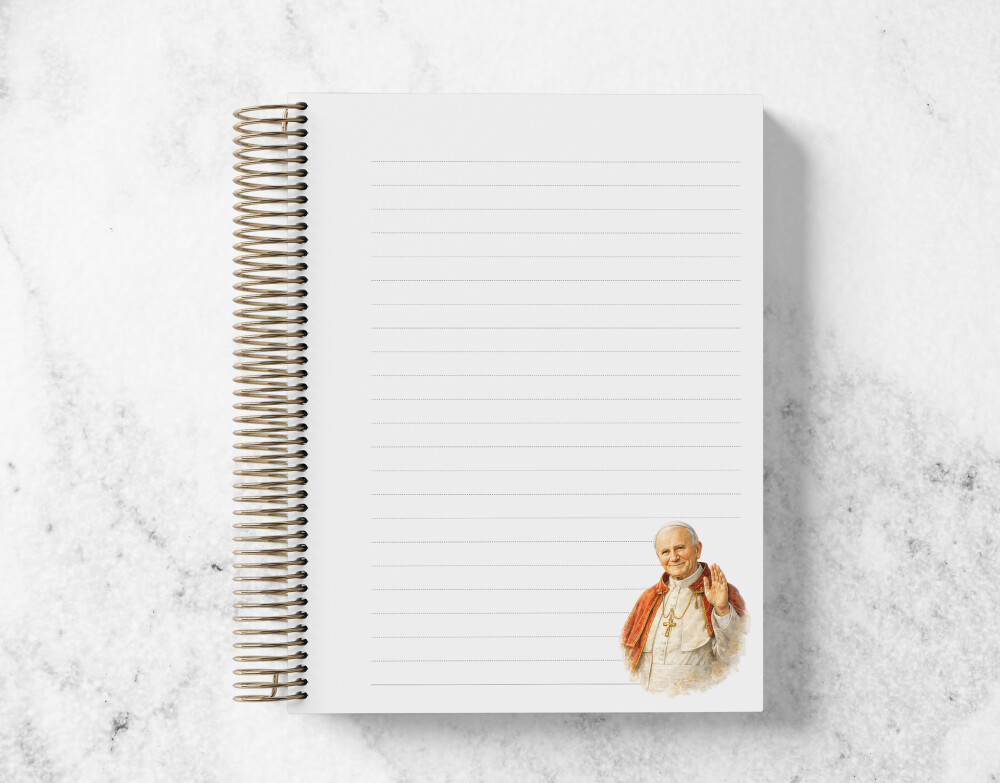 Caderno Católico São João Paulo II Personalizado