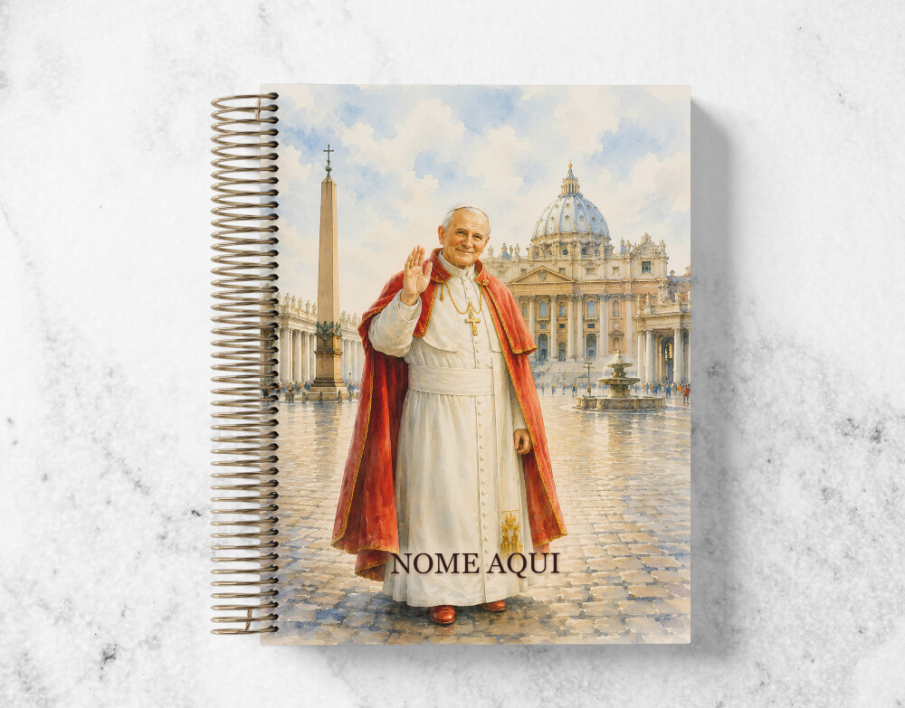 Caderno Católico São João Paulo II Personalizado