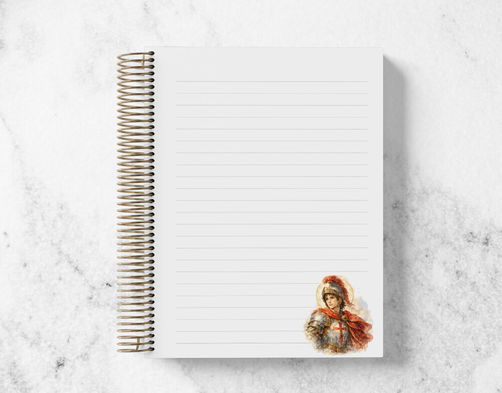 Caderno Católico São Jorge Personalizado
