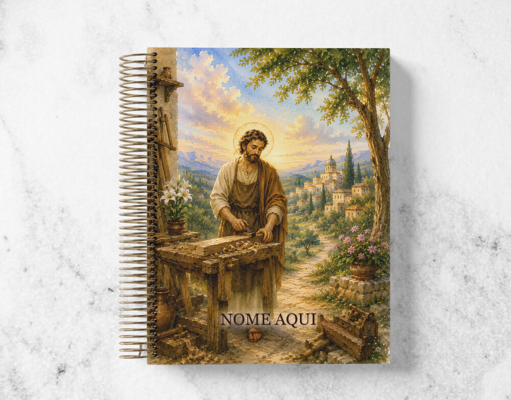 Caderno Católico São José Personalizado