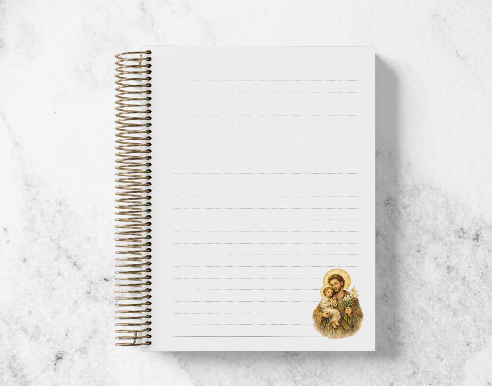 Caderno Católico São José Personalizado